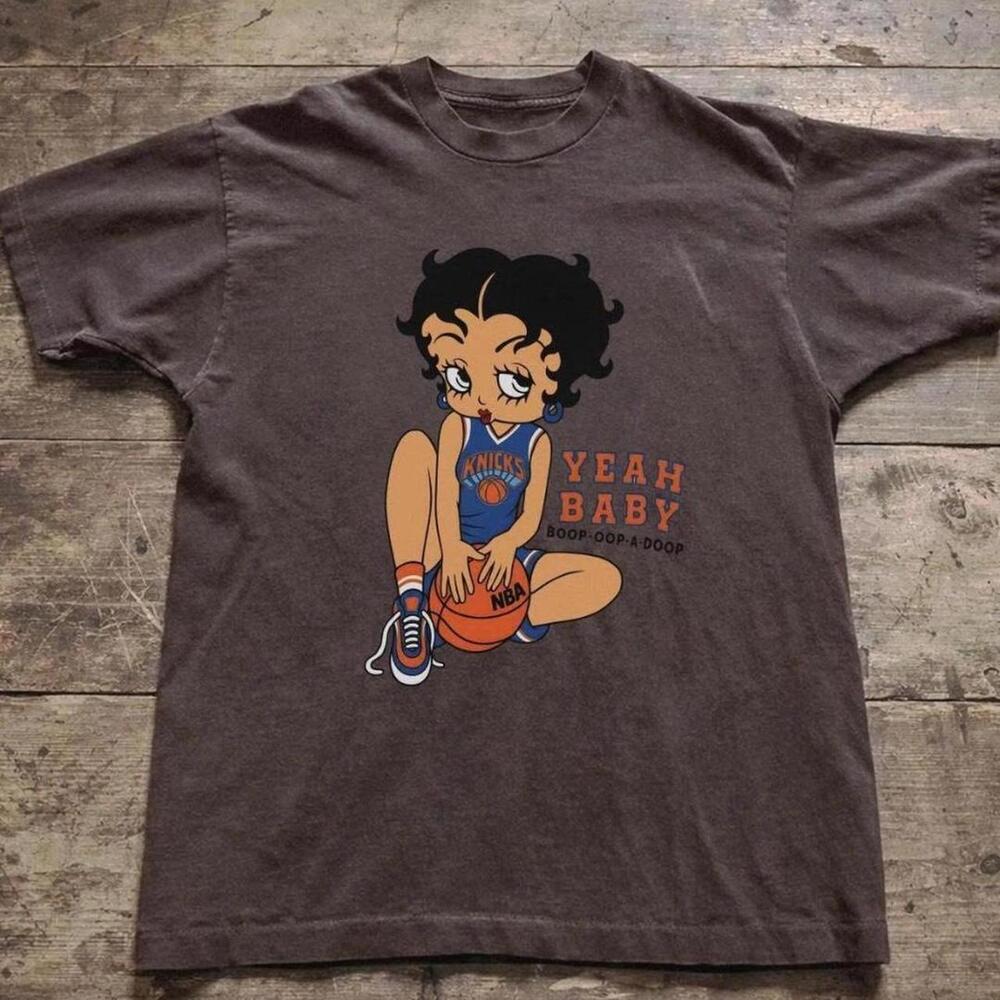 Gildan Men Brown T-Shirt, Yeah Baby And Boop-Boop-A-Doop Graphic Tee